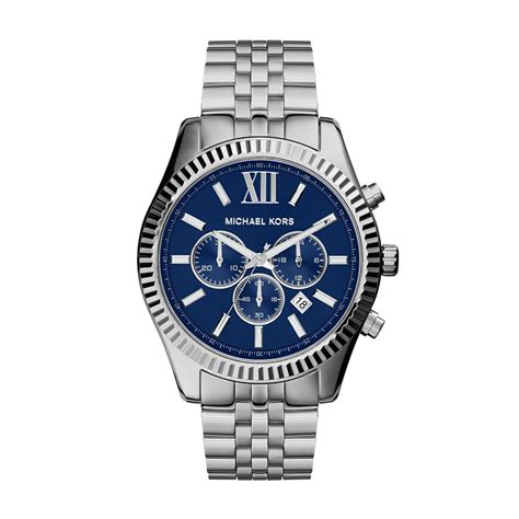 michael kors men's watch blue face